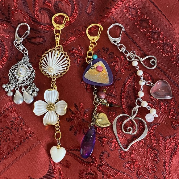Hand Crafted Jewelry - One-of-a-Kind Purse Charms or Key Rings. Sold Individually. Handmade. $10 each.